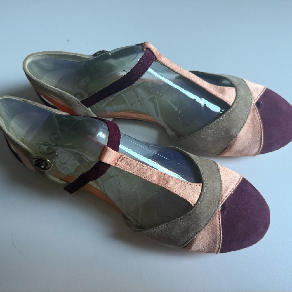 NWT Seychelles Freesia T-Strap Flat Leather Suede T-Strap Flats, burgundy sz8 - Picture 4 of 6